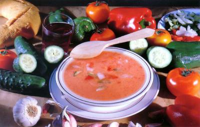 gaspacho con cerezas